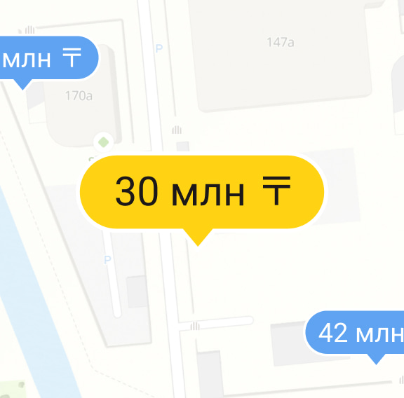 Жёлтая отметка на карте